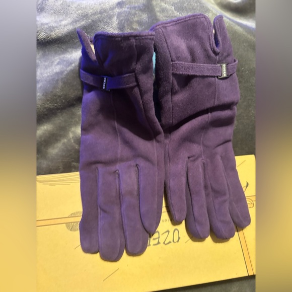 Purple Suede Ladies Gloves-XL - Picture 2 of 7